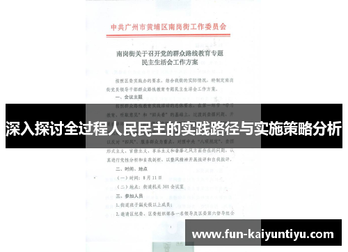 深入探讨全过程人民民主的实践路径与实施策略分析