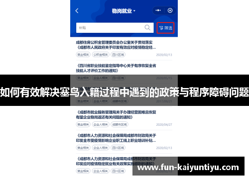 如何有效解决塞鸟入籍过程中遇到的政策与程序障碍问题
